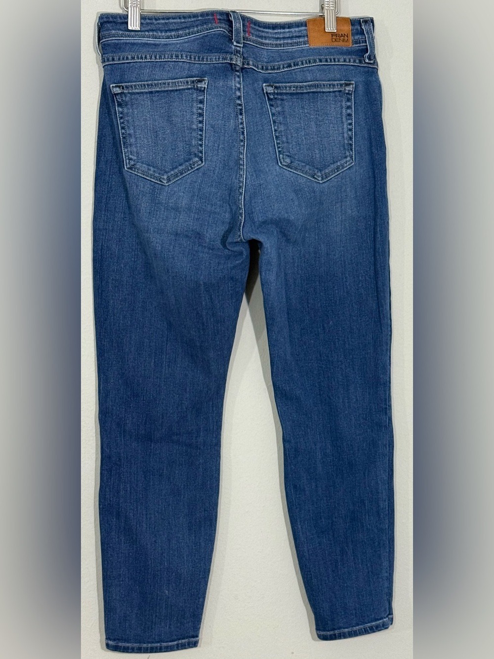 Fran Denim Iris Button Fly Skinny Jeans Women’s Size 31 Medium Wash Stretch - Picture 2 of 12